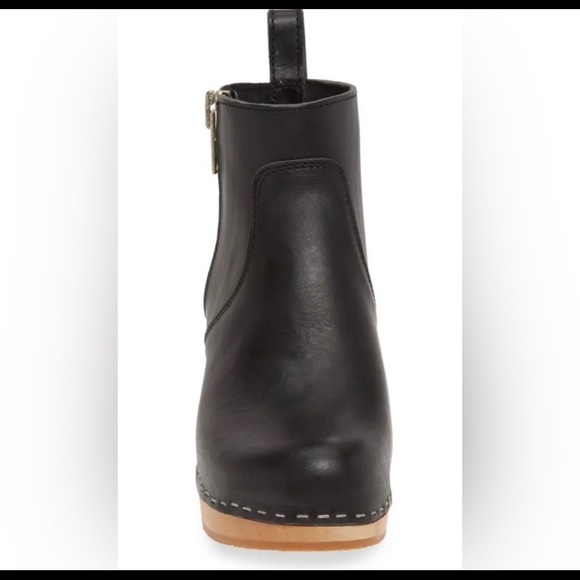 Swedish Hasbeen Zip It Emy 9.5 black clog wooden - Picture 3 of 7
